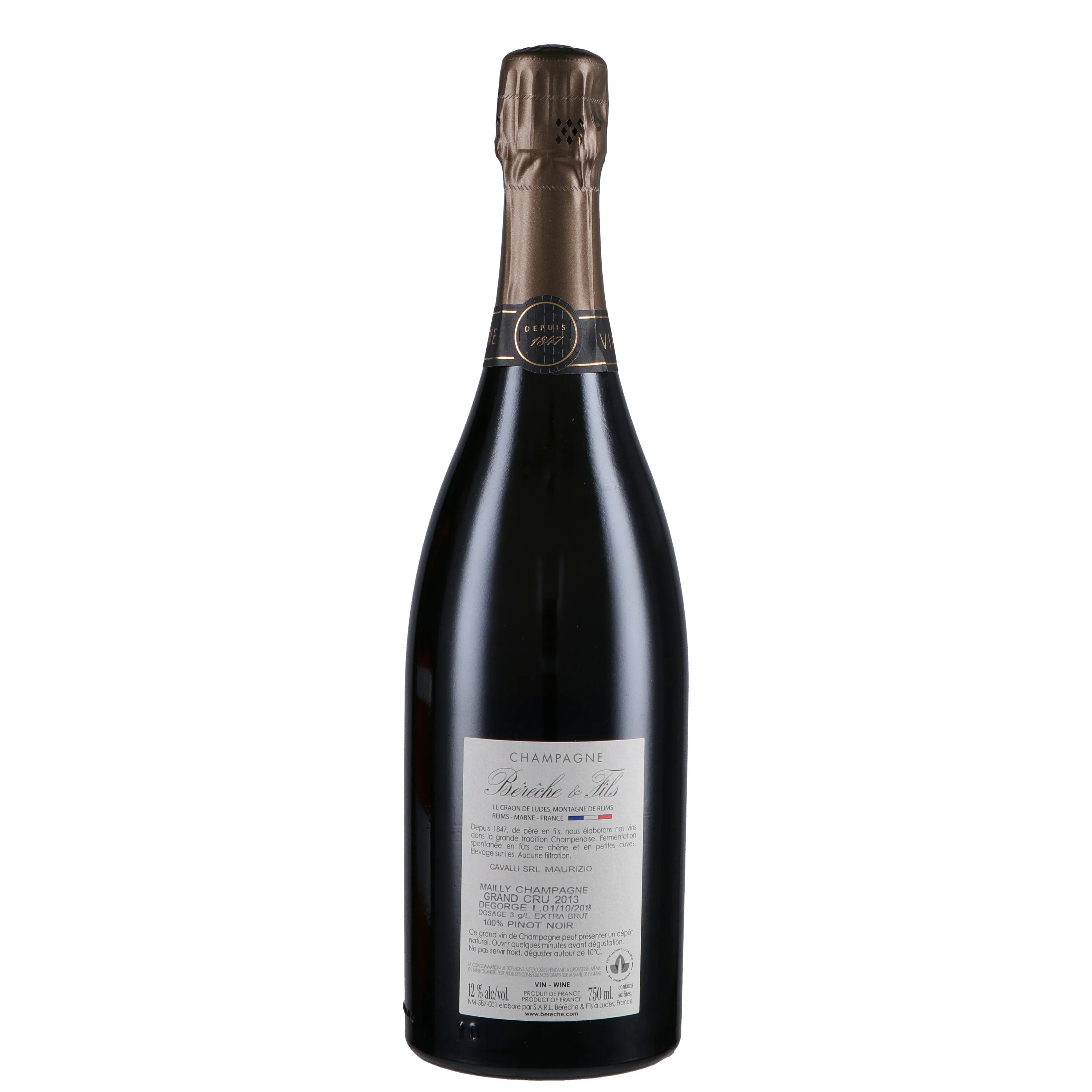 Champagne Extra Brut Grand Cru Mailly-Champagne AOC 2020 - Bérêche et Fils - Image 2