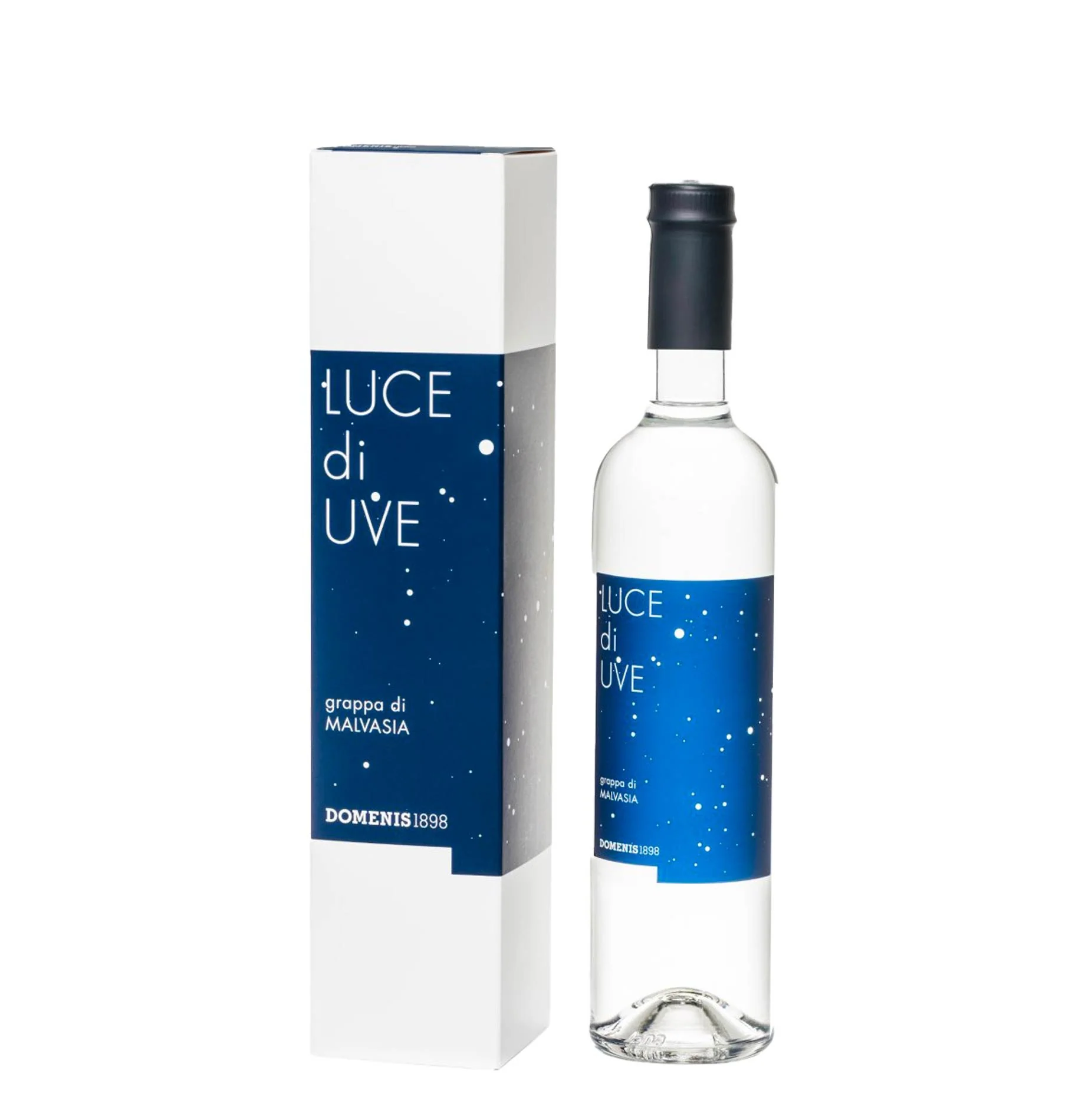 Grappa Giovane "Luce di Uve - Malvasia" - Domenis 1898 (0.5l astuccio)