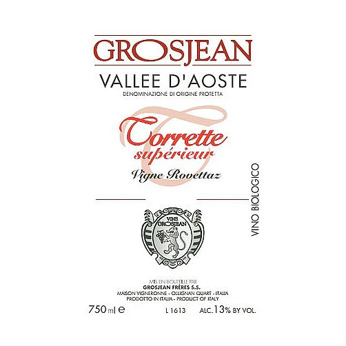 Vallée d’Aoste Torrette Superiore DOC "Vigne Rovettaz" 2023 - Grosjean - Image 2