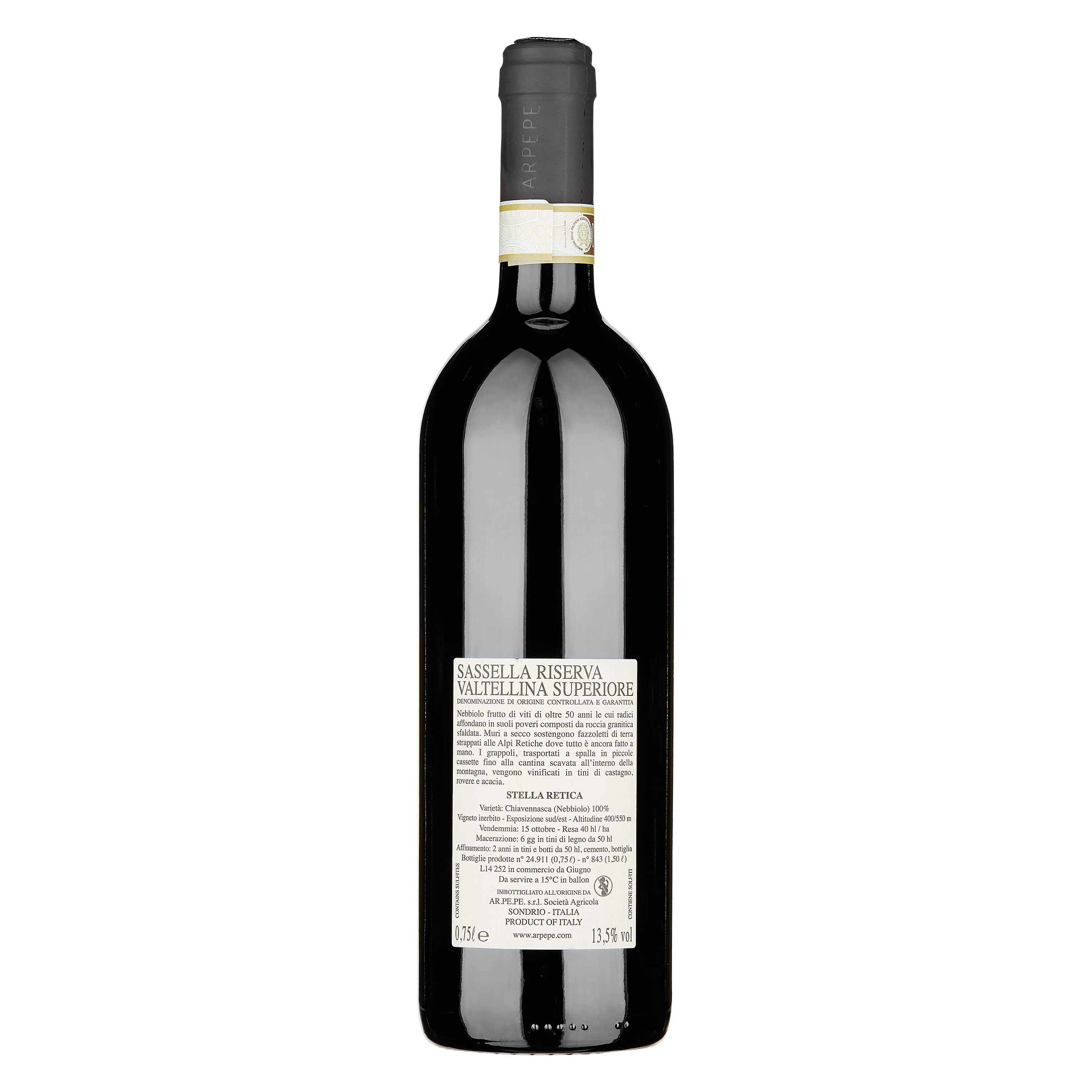 Valtellina Superiore Sassella DOCG "Stella Retica" 2022 - Arpepe - Image 2
