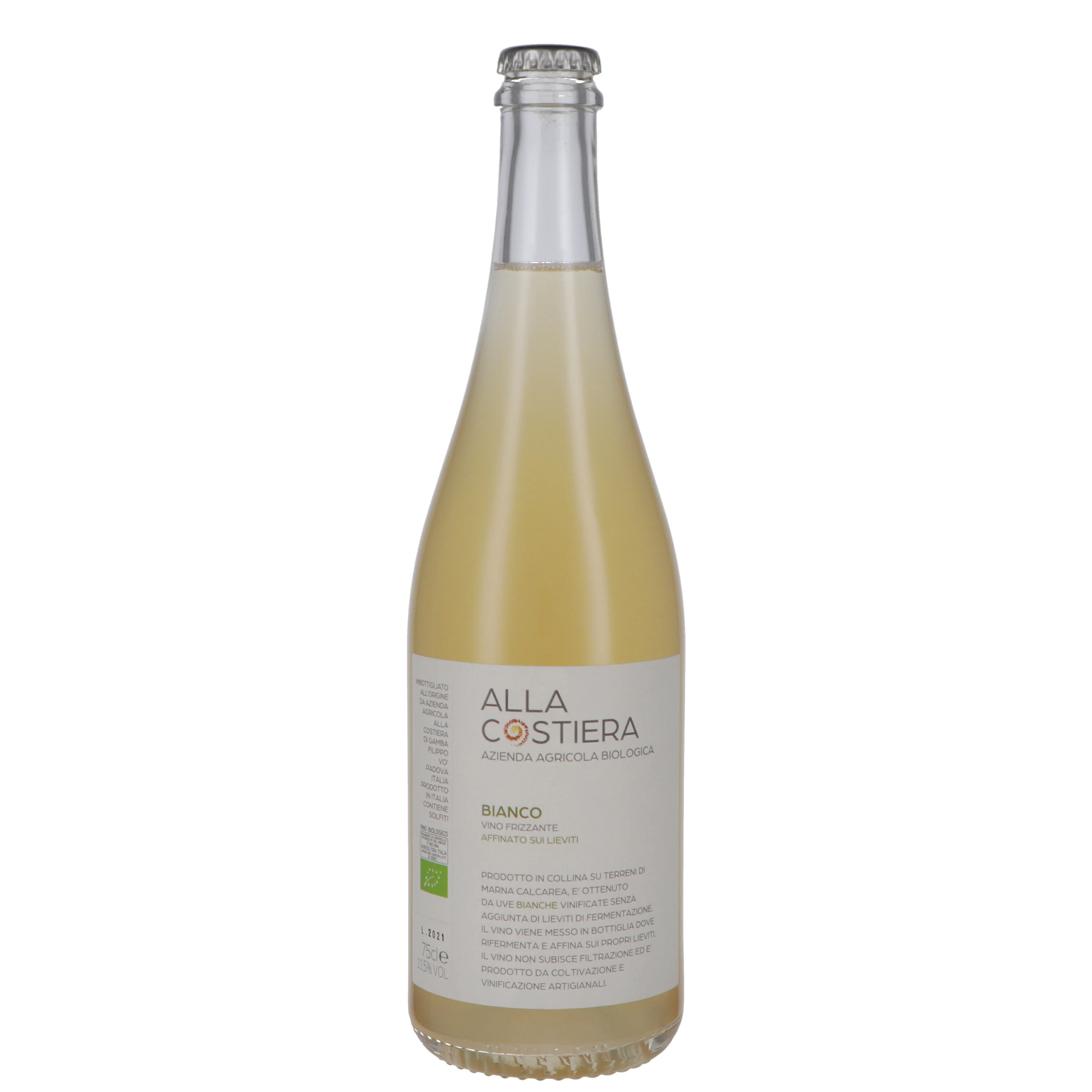 Vino Bianco Frizzante sui Lieviti - Alla Costiera (tappo a corona)